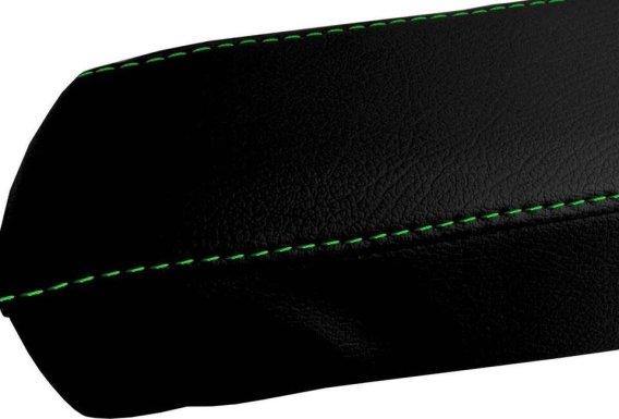 2016-2023 Camaro Console Lid Armrest Cover Leather Green Stitch