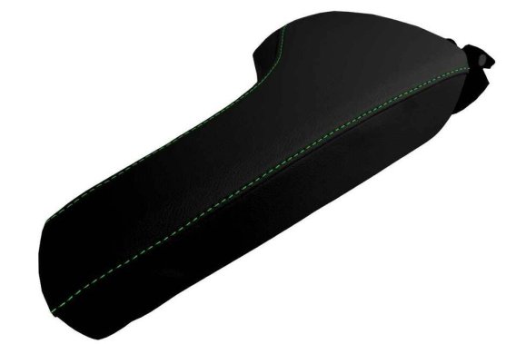 2016-2023 Camaro Console Lid Armrest Cover Leather Green Stitch