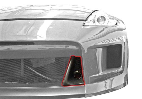 2009-2020 Nissan 370Z [Z34] Brake Cooling Duct Inserts [Fangs] - KB111216 Stillen Exterior Stylin...