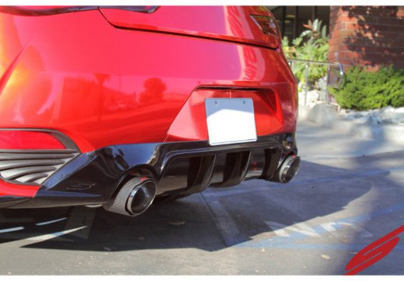 2017-2021 Infiniti Q60 3.0t Rear Diffuser [Matte Black] - KB11235MB Stillen Exterior Styling