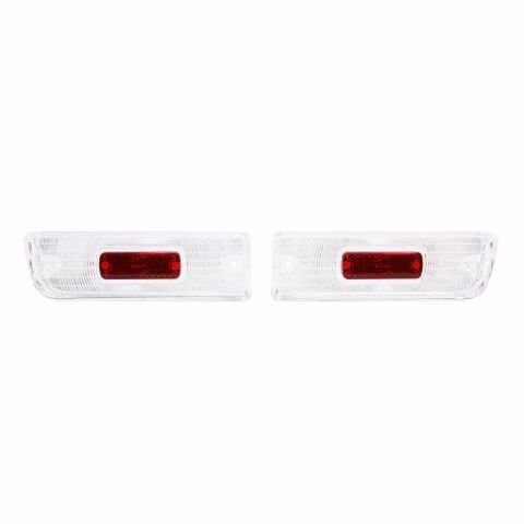 1964 Chevelle Back Up Light Lens with Red Reflector, Sold as a Pair