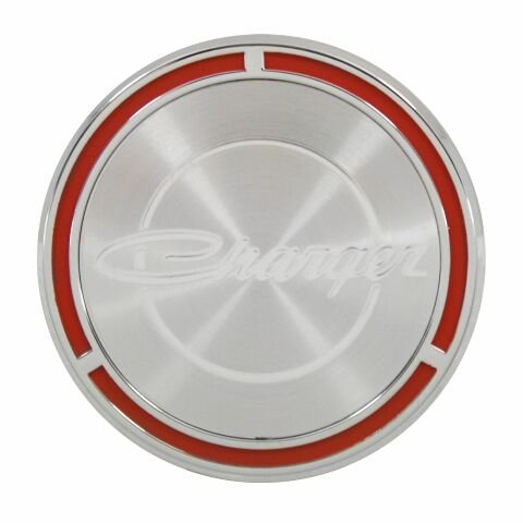 1968-1969 Charger Red Door Pad Emblem, Sold as Each