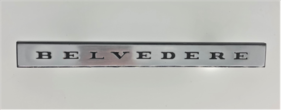 1967 Plymouth GTX & Belvedere Fender Emblem - Black Edge Version for Classic Restoration