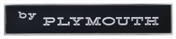 1971-1974 Plymouth Barracuda "By Plymouth" Tail Panel Emblem - OE Reproduction (2963770 / 3569542...