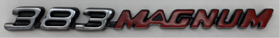 1970-1971 Dodge Challenger 383 Magnum Hood Emblem & 1971 Charger R/T Fender Emblem - Adhesive Bac...