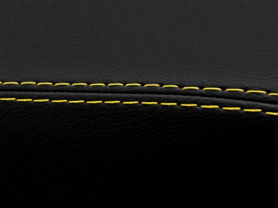 2016-2023 Camaro Console Lid Pull Over Armrest Cover Leather Yellow Stitch