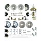 1969-1969 Chevrolet Nova Front and Rear Brake Conversion Kit The Right Stuff AFXDC45CS