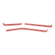 2020-2023 C8 Corvette Interior Dash Trim Accents - Red Gloss Carbon Fiber