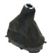 1997-2004 C5 Corvette Leather Shift Boot - Automatic - Black W/Red Stitching