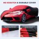 2014-2024 Corvette C7-C8 Heavy Duty Exterior All Weather Waterproof Outdoor Car Cover Red/Black