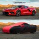 2014-2024 Corvette C7-C8 Heavy Duty Exterior All Weather Waterproof Outdoor Car Cover Red/Black