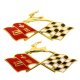 1959 Impala Rear Quarter Gold X-Flags, Sold as a Pair