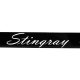 1968-1982 C3 Corvette License Plate Frame Matte Black W/White Stingray Script