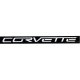 2005-2013 C6 Corvette License Plate Frame Matte Black W/White Script