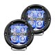 360-Series 4 Inch Led Off-Road Spot Beam Blue Backlight Pair RIGID Industries 36115