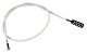 1968-1969 C3 Corvette Hood Release Cable - 68 Late - 69 Early 34 1/4" White