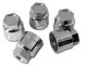 C4 Corvette 1985-1996 Chrome Plastic Lug Nut Covers Five Piece Kit (5pc Kit)