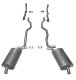 1963 C2 Corvette Exhaust System - 2 Inch - Low HP or Auto W/Separate Secondary Pipe & Muffler