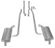 1964-1967 C2 Corvette Exhaust System - 2 Inch- 64-65 Non-HP or Auto, 66-67 Auto W/Sep Pipe & Muff...