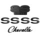 1968-69 Chevrolet Chevelle Emblem Kit Black. Sold as a Set