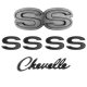 1970-72 Chevrolet Chevelle Emblem Kit Black. Sold as a Set