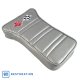 1974-1975 C3 Corvette Center Armrest With Embroidered C3 Cross Flags - Silver