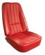 1968 C3 Corvette Mounted Seats Red Vinyl First Design Without Headrest Bracket