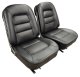 Leather Seat Covers- Black For 1965 Corvette