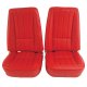 Leather Seat Covers- Red For 1968 Corvette