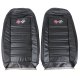 Embroidered Leather Seat Covers Black Leather/Vinyl Original For 72 Corvette