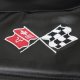 Embroidered Leather Seat Covers Black Leather/Vinyl Original For 72 Corvette