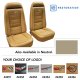 Embroidered OE Style Seat Covers Neutral Leather/Vinyl For 1974 Corvette