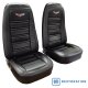 Embroidered OE Seat Covers Black Leather/Vinyl For 1976-1978 Corvette