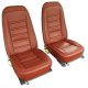 1976 C3 Corvette Mounted Seats Firethorn Leather Vinyl