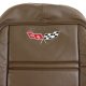 419755 Leather Seat Covers Dark Brown Leather/Vinyl Original For 76-78 Corvette