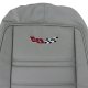 Embroidered OE Seat Covers Smoke Leather/Vinyl For 1976-1977 Corvette