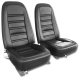 Leather Seat Covers Black 100%-Leather For 1976-1978 Corvette