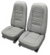 Leather Seat Covers Smoke 100%-Leather For 1976-1977 Corvette