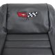 Embroidered OE Style Seat Covers Charcoal Leather/Vinyl w/ 2" Bolster For 82 Corvette