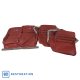 Embroidered 100% Leather Seat Covers Red w/ 2" Bolster For 1982 Corvette