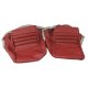 Embroidered 100% Leather Seat Covers Red w/ 2" Bolster For 1982 Corvette