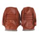 Leather Seat Covers Cinnabar 100%-Leather 2" Bolster For 1981 Corvette