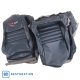 Embroidered 100% Leather Seat Covers Dark Blue w/ 2" Bolster For 82 Corvette