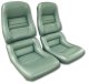 Leather Seat Covers Silvergreen 100%-Leather 2" Bolster For 1982 Corvette