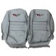 Embroidered 100% Leather Seat Covers Gray w/ 2" Bolster For 82 Corvette