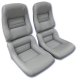 Leather Seat Covers Gray 100%-Leather 2" Bolster For 1982 Corvette