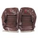 Embroidered OE Style Seat Covers Claret Leather/Vinyl w/ 4" Bolster For 80 Corvette