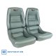 Embroidered OE Style Seat Covers Silvergreen Leather/Vinyl w/ 4" Bolster For 82 Corvette