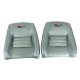 Embroidered OE Style Seat Covers Silvergreen Leather/Vinyl w/ 4" Bolster For 82 Corvette