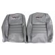 Embroidered OE Style Seat Covers Silver Leather/Vinyl w/ 4" Bolster For 81 Corvette